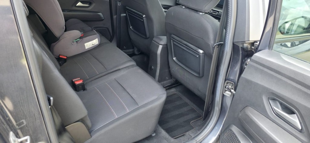 Spotless rear seats after an interior deep clean